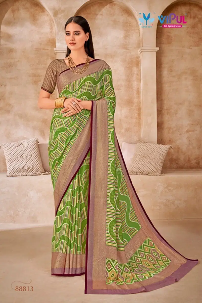 Elaichi  By Vipul Brasso Daily Wear Saree Wholesale Market IN Surat